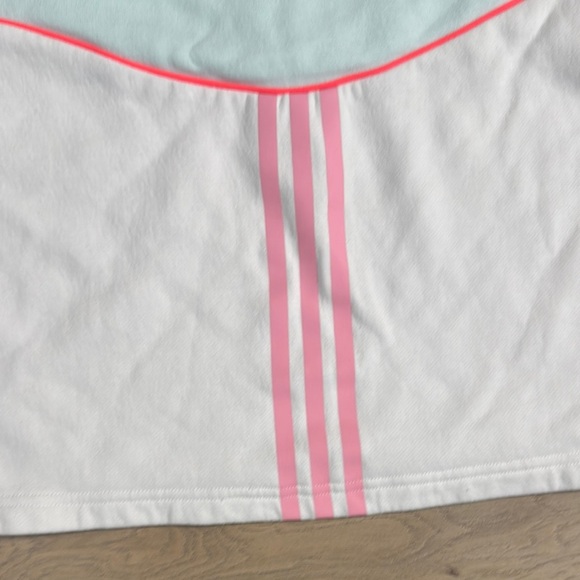 Adidas Women’s Color Block Blue and Pink Cropped Hoodie - Picture 10 of 14